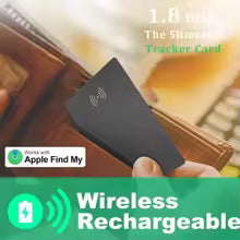 Slim Wallet Tracker Card iPhone Smart Tag Work with Find My (iOS Only) Air-Tag Bluetooth Search GPS Locator Wallet Finder Card